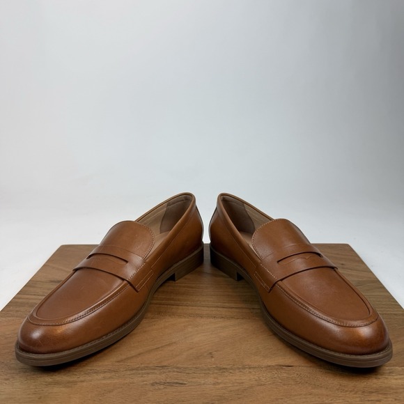 New Womens Cole Haan British Tan Leather Haverhill Penny Loafers Shoes Sz 10 B - Picture 5 of 8